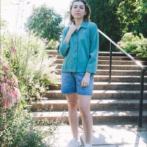 Embroidered Button Up Jacket ( Vintage )